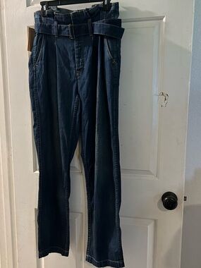 Polo by Ralph Lauren Dark Blue Straight-Leg Jeans with Built-In Belt